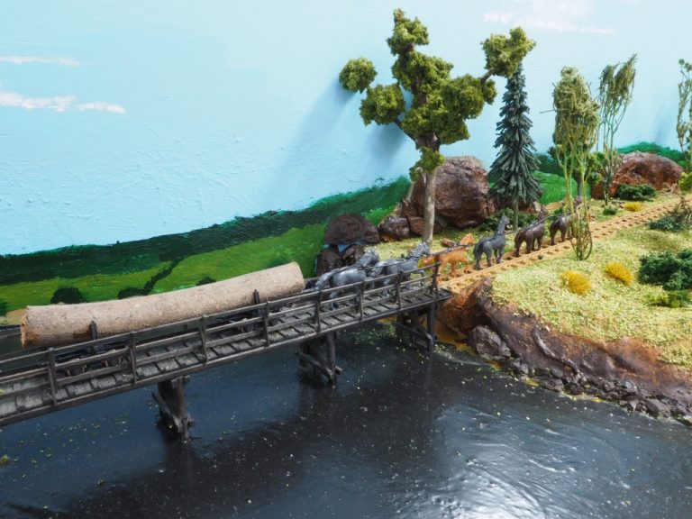 Close up of model detail